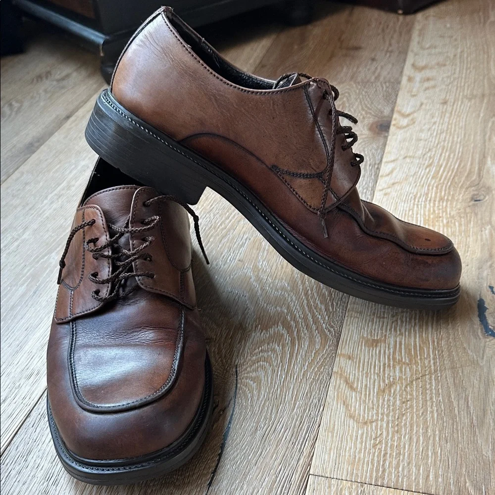 Bass Dark Brown Men's Leather‎ Derbys